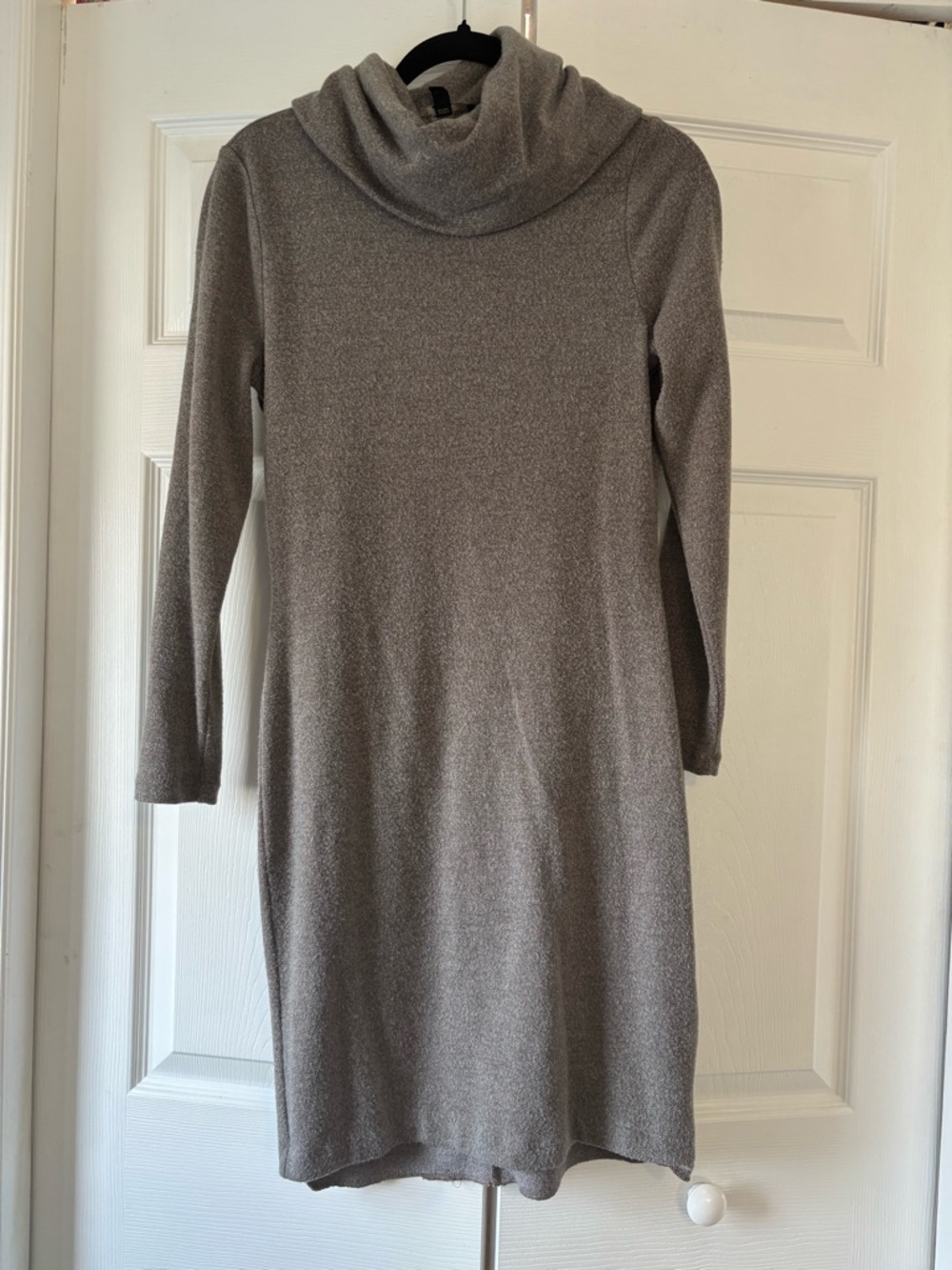 Banana Republic: Taupe Cowl Neck Sweater Dress